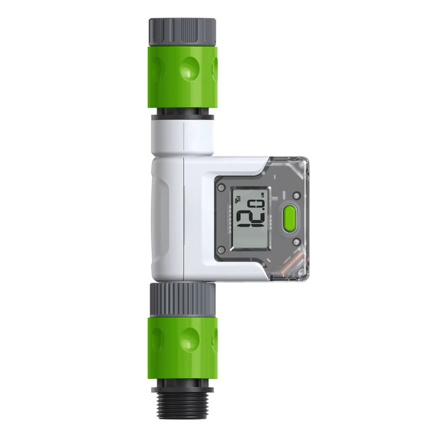TOOLTOP Intelligenter WLAN-Wasserdurchflussmesser in Weiß zur Echtzeit-Verbrauchsverfolgung und digitalen Überwachung für Garten- und Rasensprinkler-Bewässerungssysteme - Bild 2