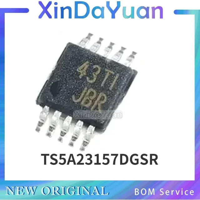 10 Stück Chiptowin TS5A23157 DGSR JBR MSOP-10 Analogschalter in Schwarz - Bild 1