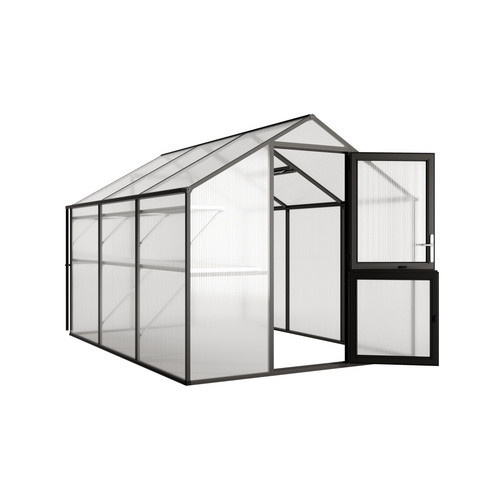 Mr. GARDENER Premium Gewächshaus aus Aluminium mit Polycarbonat in Grau, B: 233 cm, L: 323 cm, H: 215 cm - Bild 2