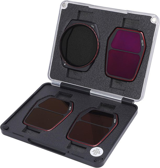 KONNWEI Drohnenfilter-Set für AIR 3S mit CPL, ND16, ND32 und ND64 in Schwarz - Bild 1