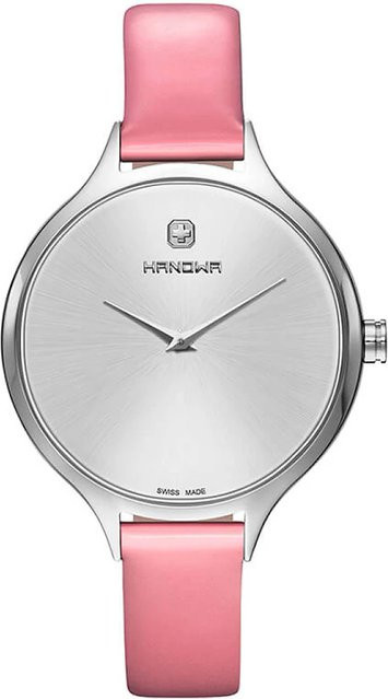 Hanowa Damenuhr, Quarz, Edelstahl, 36 mm, Silber, Leder - Bild 1