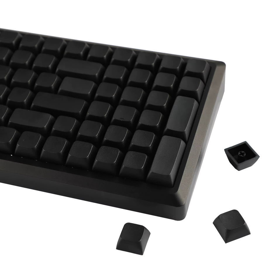 YMDK ZDA Tastenkappen aus PBT in Schwarz, XDA v2 Profil, ANSI ISO kompatibel für GK61 64 68 96 KBD75 Planck Preonic Wings Filco SP64 SP84 - Bild 4