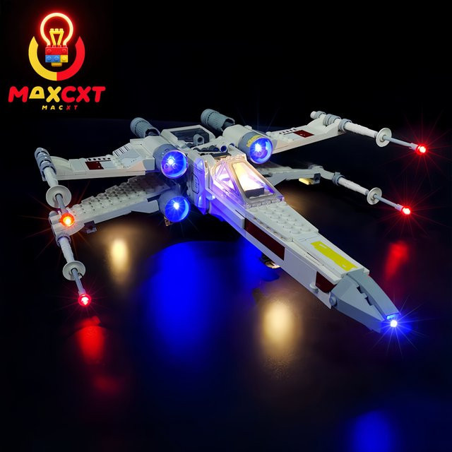 MAXCXT LED-Licht für LEGO 75301 Luke Skywalker X-Wing Fighter, RGB Multicolour DIY-Dekorationslampe - Bild 1