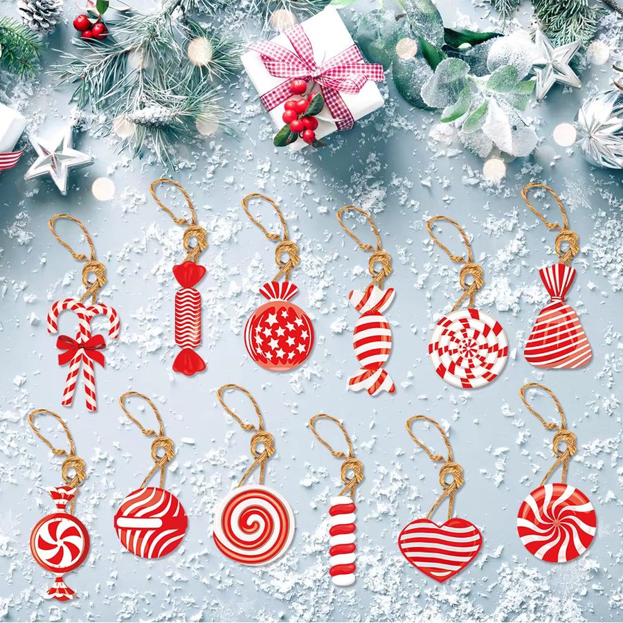 joy-enlife Weihnachts Anhänger aus Papier in Rot für Weihnachtsbaum und Neujahr als Geschenke Tags - Bild 2