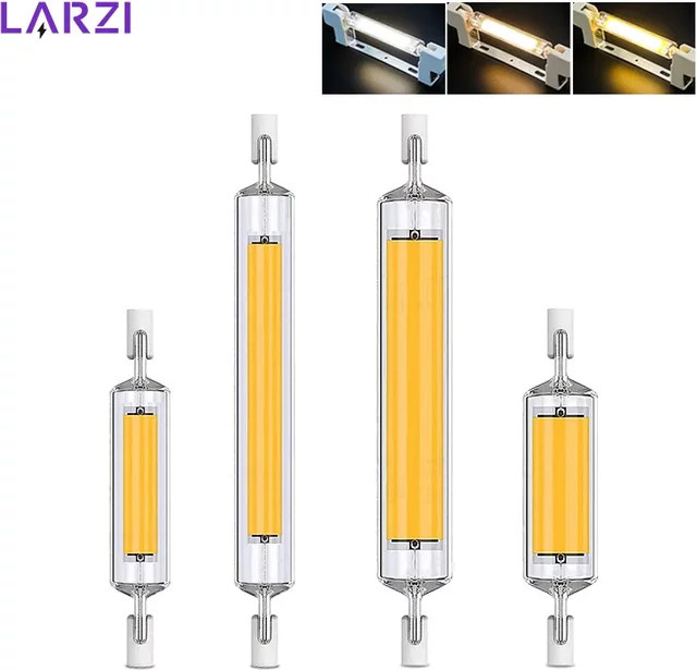 LARZI R7s COB LED Glühbirne aus Glas in Transparent, Ersatz für Halogenlampen J78 und J118 - Bild 1