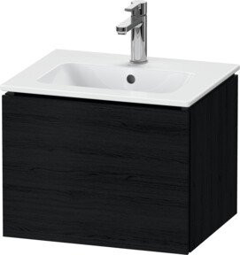 Duravit Waschtischunterschrank Compact L-Cube, wandhängend, Schwarz matt, B/T/H: 52 x 42,1 x 40 cm - Bild 1