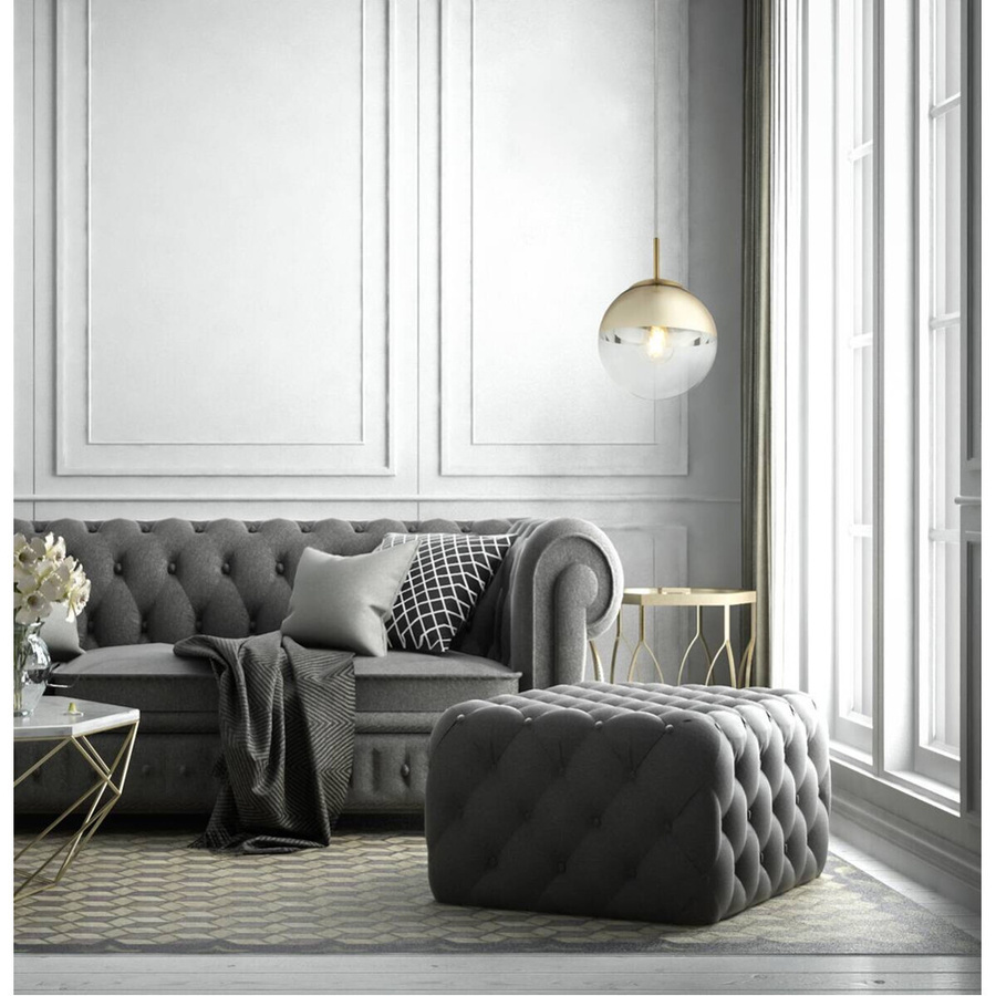 Globo Pendelleuchte Varus aus Metall und Glas in Gold, H: 120 cm, B: 20 cm, T: 20 cm - Bild 2