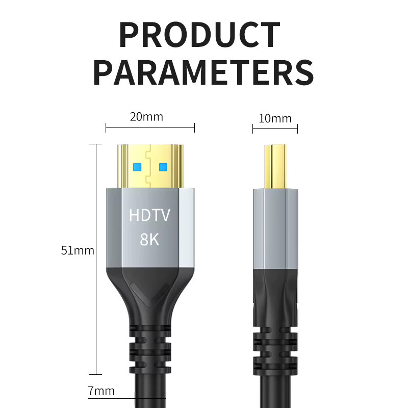 LMCNZZ HDMI 2.1 Splitter Adapter in Schwarz für 8K @ 60Hz und 4K @ 120Hz mit 48Gbps, unterstützt eARC, ARC und HDCP für PC, Laptop, Projektor und HD-TV - Bild 5