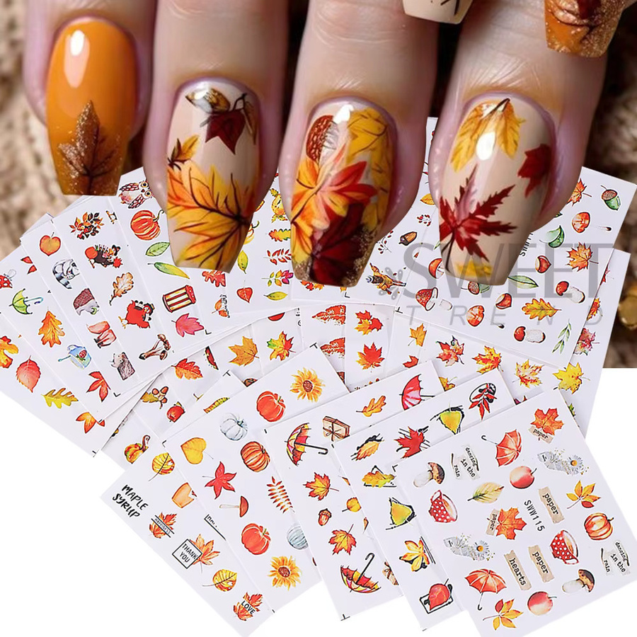 SWEET TREND Nagelaufkleber Herbst Design, 24 Stück, Unisex - Bild 2