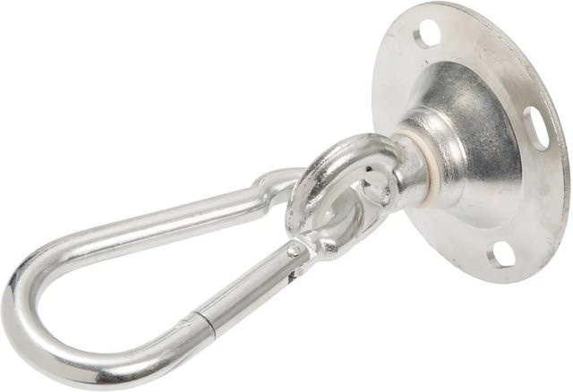 Conacord Wirbel-Karabiner mit Platte aus verzinktem Stahl in Silber - Bild 1