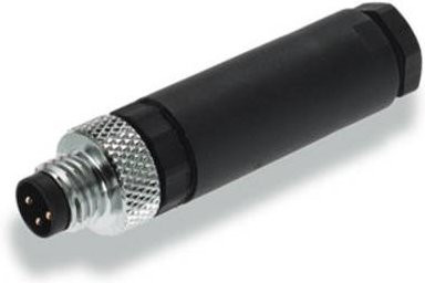 Weidmüller Sensor-Aktor-Steckverbinder M8 Stecker gerade unkonfektioniert 3-polig schwarz 1803860000 - Bild 1