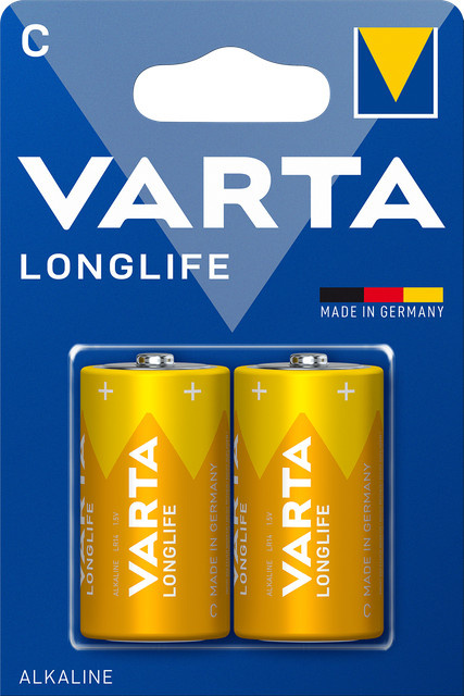 Varta LONGLIFE C Batterien im 2er Blister, Gelb - Bild 1