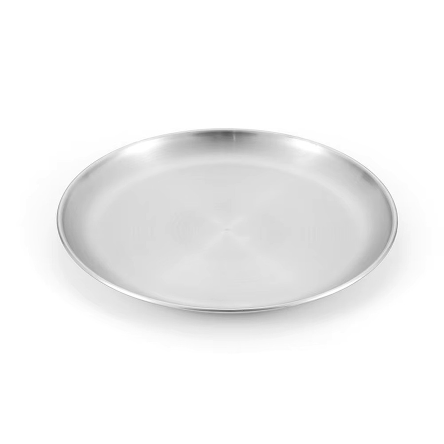 APWIKOGER Edelstahl-Teller in Silber für Camping und Outdoor-Picknick - Bild 2