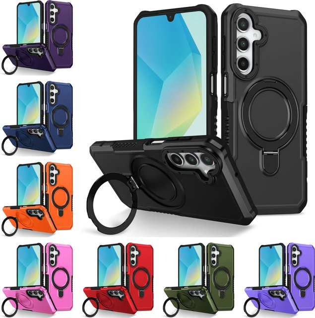 Luxuriöse Panzer-Schutzhülle für Samsung Galaxy (A03S, A05, A06, A13, A15, A16, A22, A23, A24, A32, A33, A35, A52, A55) mit Ringhalter und Standfunktion - Bild 1