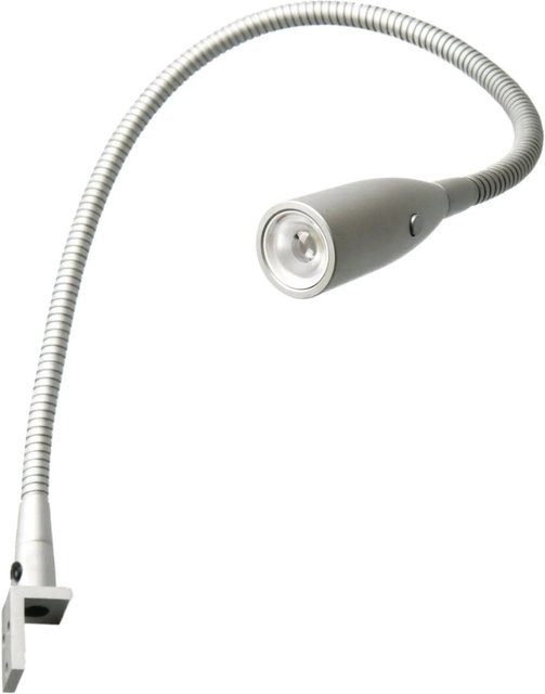 Kalb LED Bettleuchte in Chrom, verstellbare Nachttischlampe mit warmweißem Licht aus Aluminium - Bild 1
