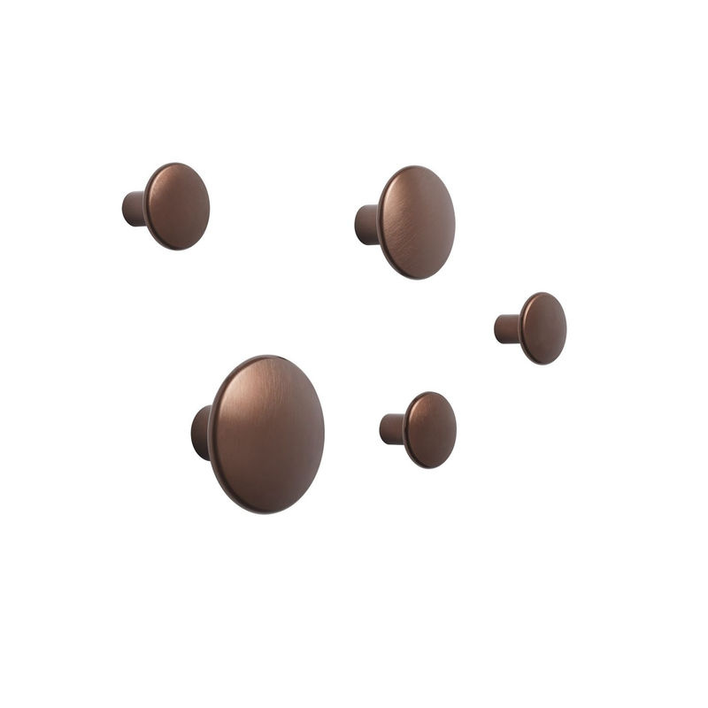 Muuto Dots Metall Wandhaken in Rot und Braun matt - Bild 2