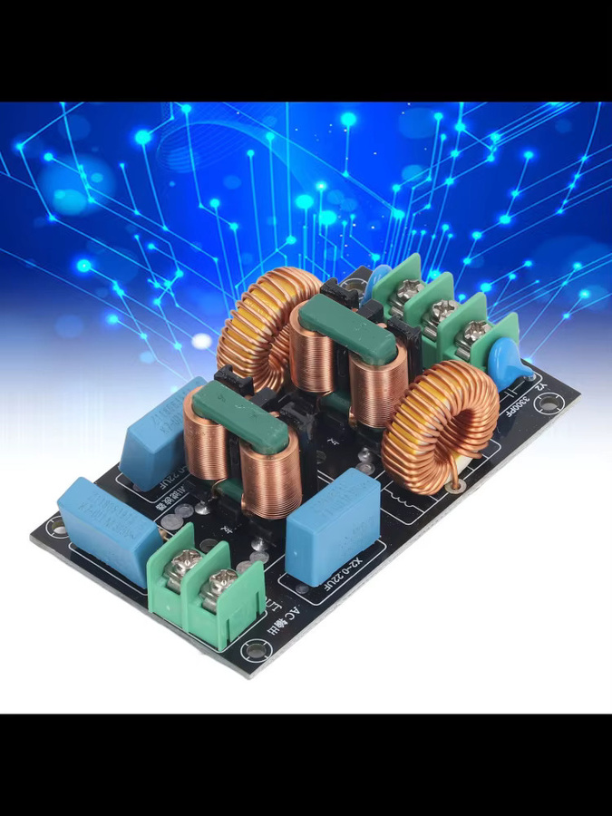 10A 3-Stufen EMI EMC Netzfilter Einphasiges FCC Anti-Interferenz-Modul Netzteilfilter AC 110-250V in Multicolour - Bild 3