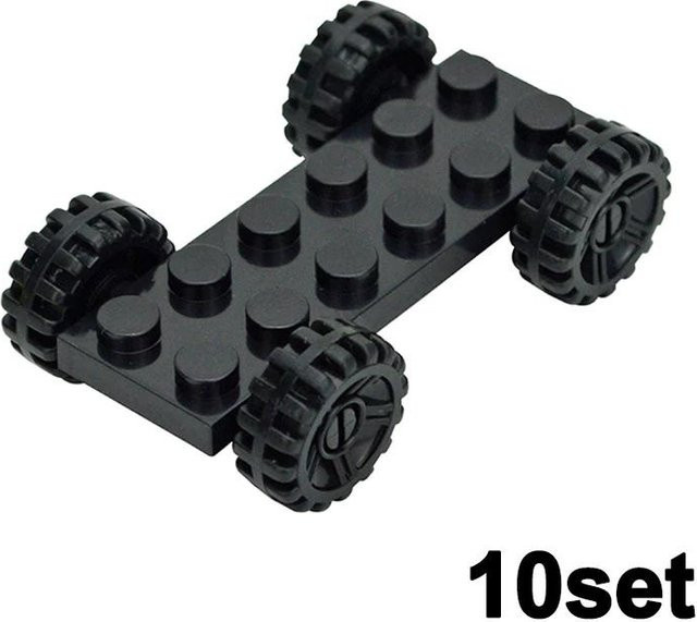 Linyi toy car Mini-Rad Reifen Achse Platte Achsen, 80-teiliges Set, ab 6 Jahren - Bild 1