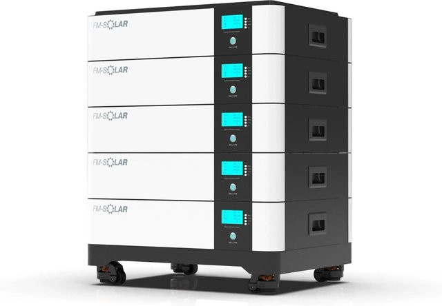 FM-SOLAR PV Akku Speicher 50 kWh LiFePO4 Lithium Batterie Stapelbar 51,2V 1000Ah Farbe Weiß - Bild 1