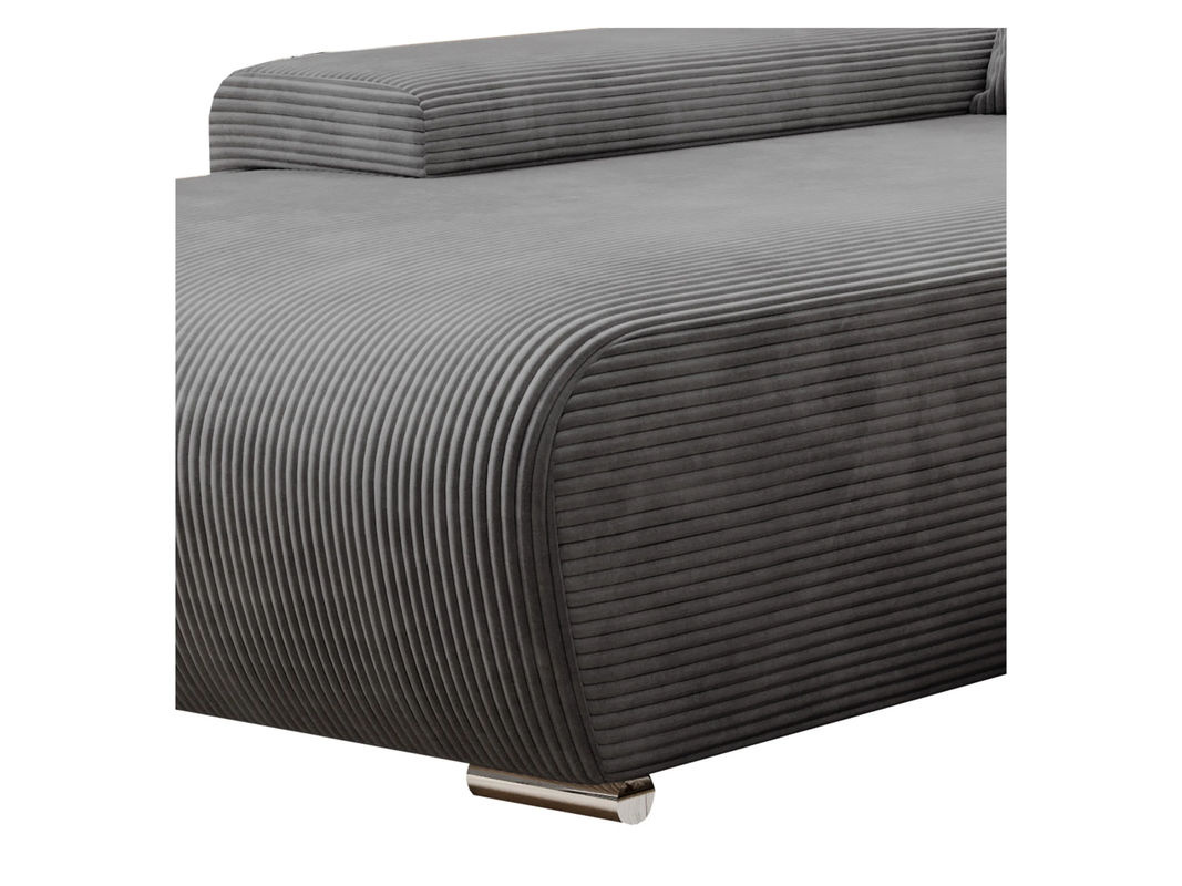 Juskys Sofa Iseo L-Form mit Schlaffunktion und Ottomane, Dunkelgrau, B/T/H: 260 x 180 x 81 cm - Bild 4