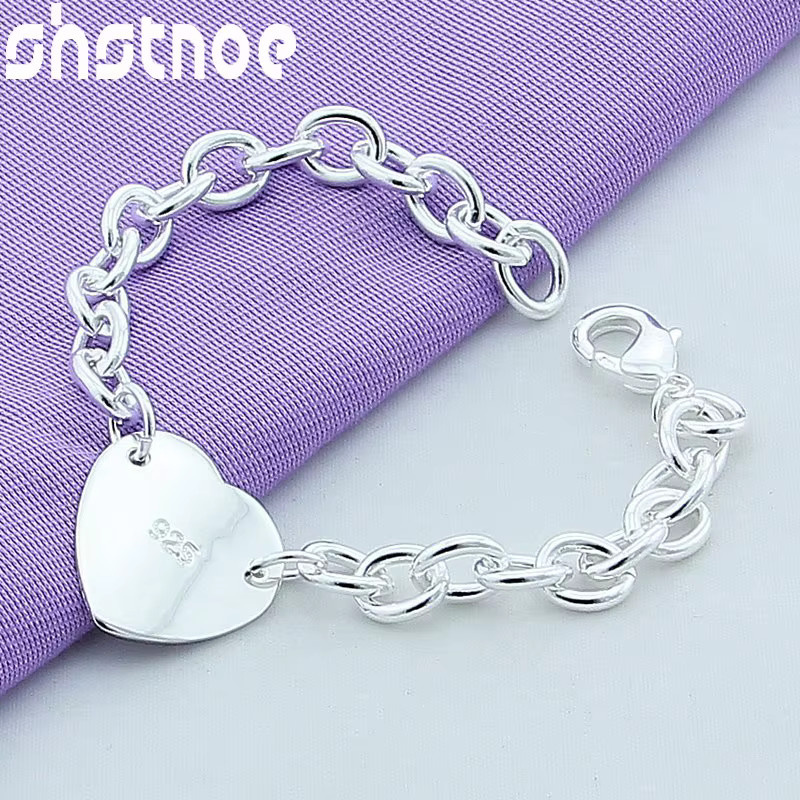 Charm Mode-Schmuck Herz-Armband, 925 Silber - Bild 2
