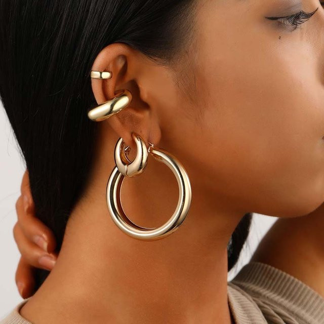 YULIN Ohrringe, Gold, Vintage, Damen, Ohrmanschette - Bild 1