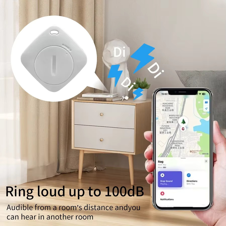 GGBEE Bluetooth GPS-Tracking-Gerät in Schwarz für iOS und Android zur Nutzung mit der Find My App als Anti-Verlust-Tag für Kinder, Haustiere oder Gegenstände - Bild 5