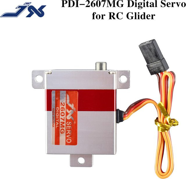 JX Servo PDI-2607MG, Digitales Vollmetall-Aluminiumgehäuse Flügelservo, 7,2 kg, 0,13 s, Dual Kugellager - Bild 1