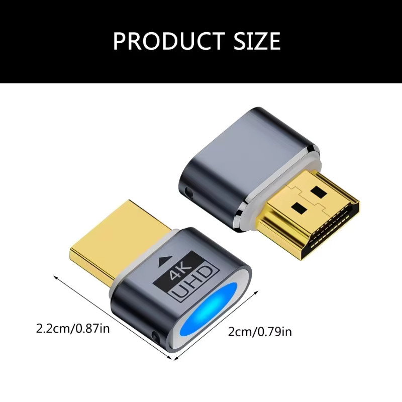 kebidumei HDMI Dummy Stecker 4K HDR Virtueller Monitor EDID Emulator Headless Ghost Display Adapter unterstützt bis zu 4K@60Hz und 1080@120Hz - Bild 5