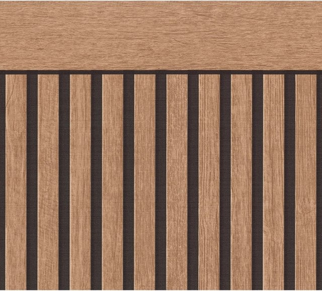 A.S. Création Vliestapete Wallpanel Holzoptik in Braun, Breite: 1,06 m, Länge: 5 m - Bild 1