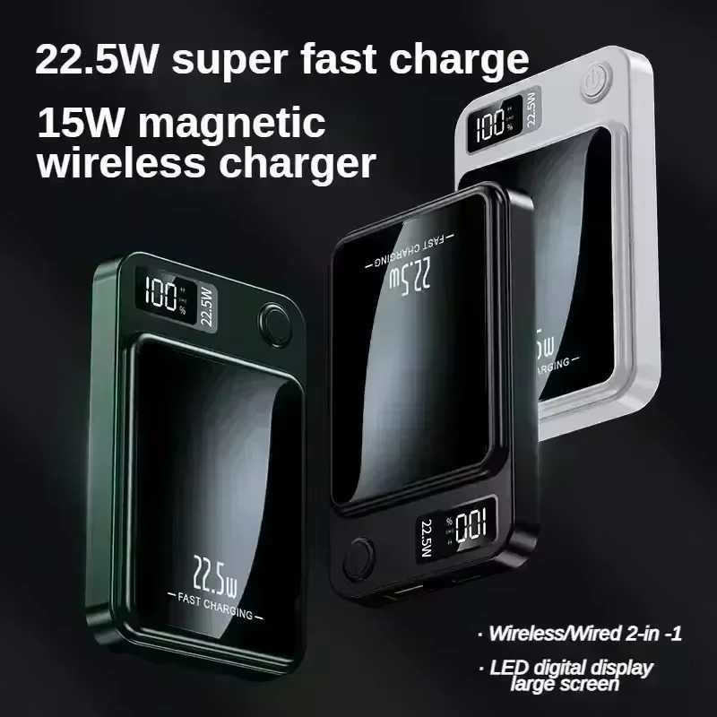 Lenovo Magnetische Powerbank 50000mAh mit PD 22.5W und kabelloser Schnellaufladung in Grün - Bild 3
