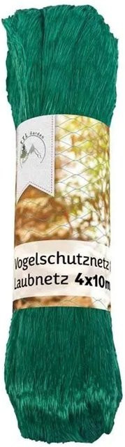 TTL GARDEN Vogelschutznetz Grün, 4 x 10 m, Maschenweite 20 x 20 mm, Laubschutznetz und Obstbaumnetz - Bild 1