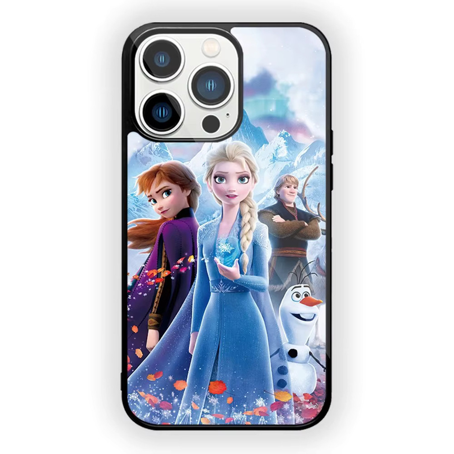 Handyhülle mit Cartoon Elsa Frozen Motiv für iPhone 11 12 13 14 15 Pro Max Mini XR Plus X S mit magnetischer Funktion - Bild 3