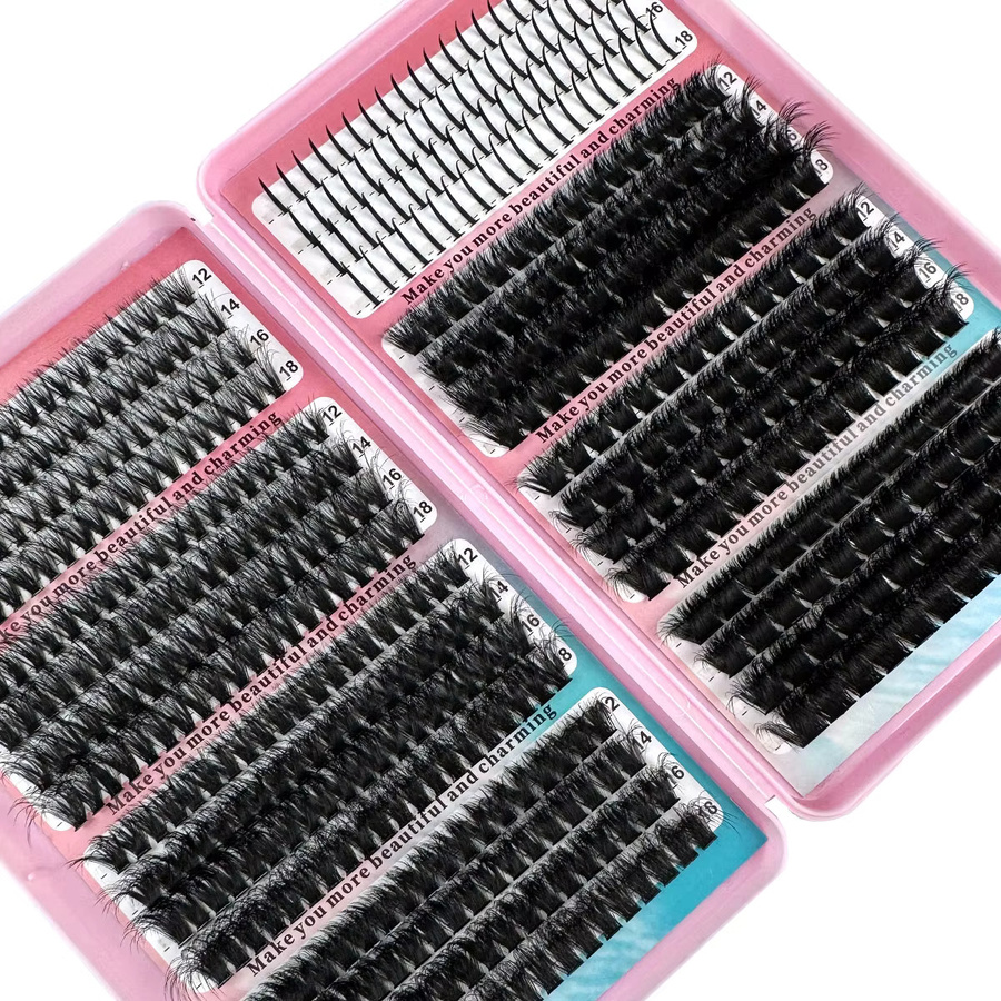 UMIRYAO Einzelcluster Falsche Wimpern, Black, 560 Stück, Unisex - Bild 2