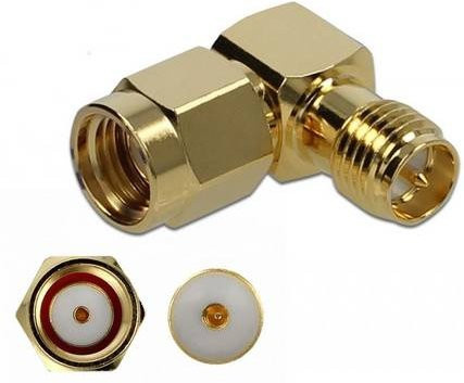 Delock HF-Adapter RPSMA-Stecker auf RPSMA-Buchse in Gold - Bild 1