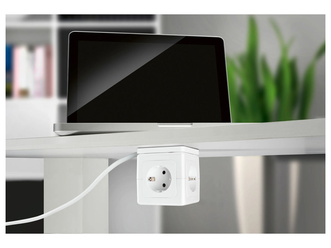 TRONIC Steckdosenwürfel mit USB-A und USB-C Ports in Weiß - Bild 2
