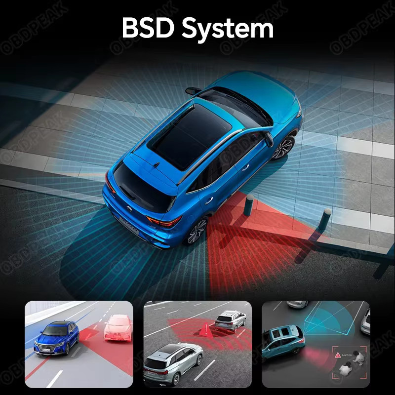 OBDPEAK A8 4CH Dashcam Rückspiegelkamera mit 11,26 Zoll Display, 4K UHD, WLAN, 4 Kameras, ADAS, BSD und 24H Parküberwachung, Schwarz - Bild 5