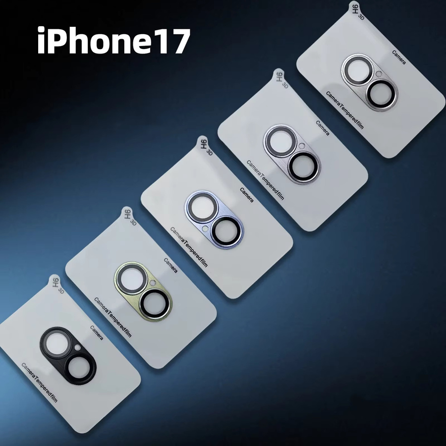 9H HD Metall-Kameraobjektivschutz aus Legierungsglas für iPhone 17 16 in Purple - Bild 3