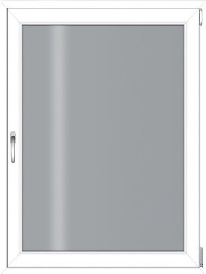 RORO Kunststoff-Fenster KOMFORT B70 in Weiss mit Klarglas, Breite: 50 cm, Höhe: 75 cm - Bild 1