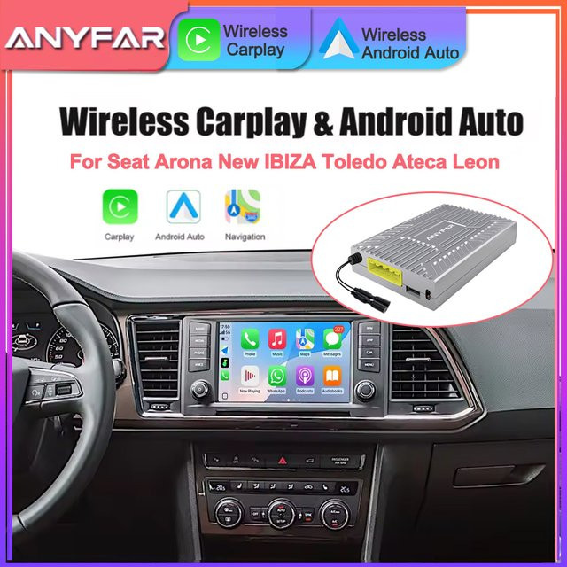 ANYFAR CarPlay und Android Auto Nachrüstkit für VW, Skoda und Seat MIB/MIB2 Plattformen, Multimedia-Schnittstelle für Golf 7 - Bild 1