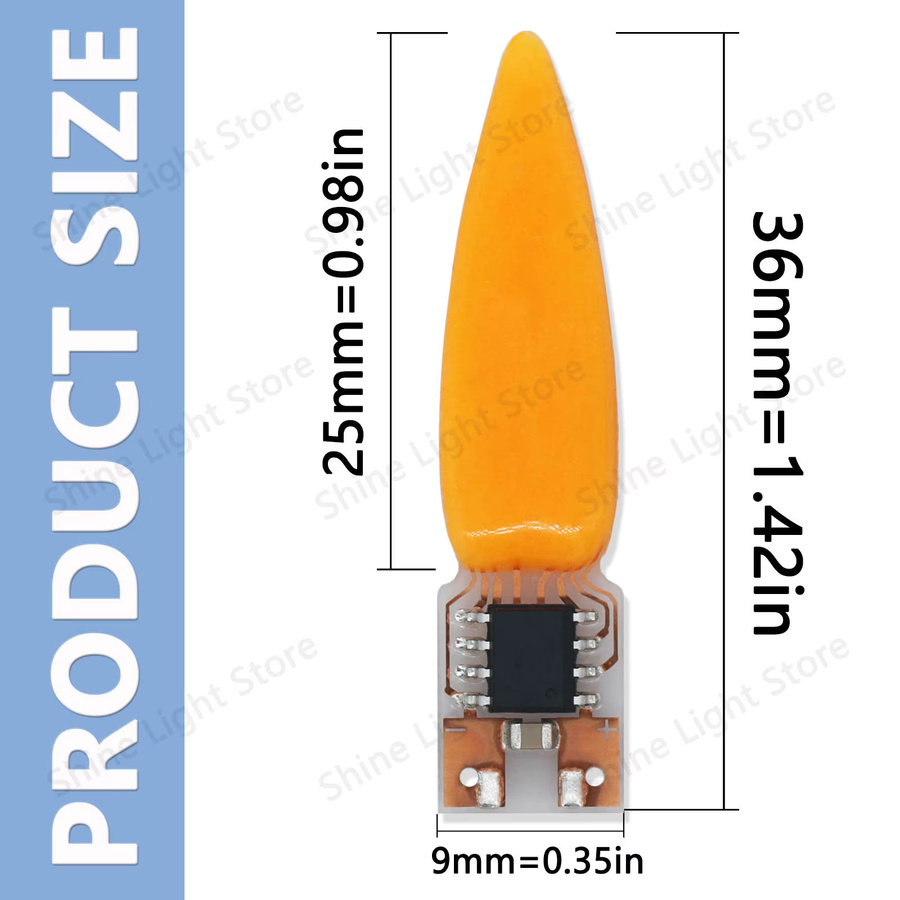 DT&ZM LED-Blitzkerzen mit 2 Modi und Flammen-Filament-Diode, 3 V, Orange - Bild 2