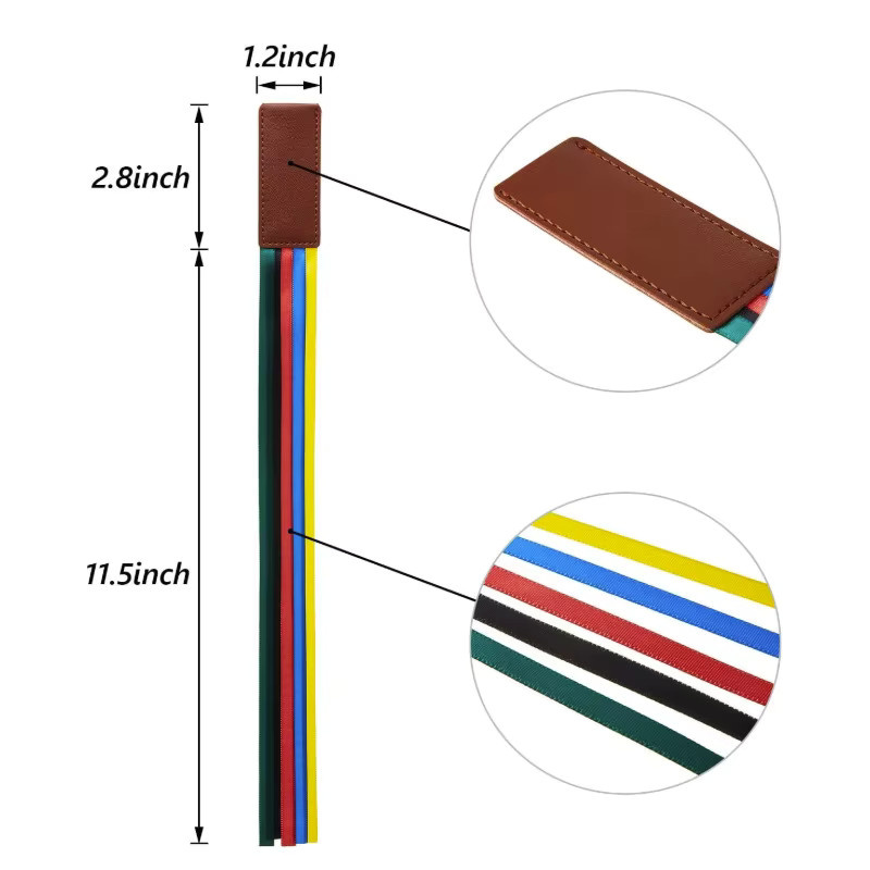 Lesezeichen aus Lederband in Mehrfarben für Erwachsene - Bild 4