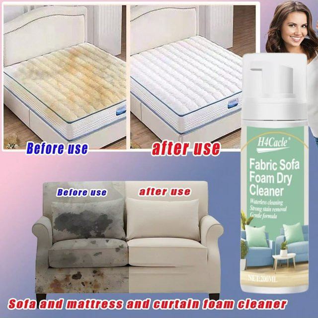 H4Cacle Multifunktionaler Schaum Trockenreiniger in Weiß für Sofa, Teppich, Vorhang und Kleidung zur Fleckenentfernung - Bild 1
