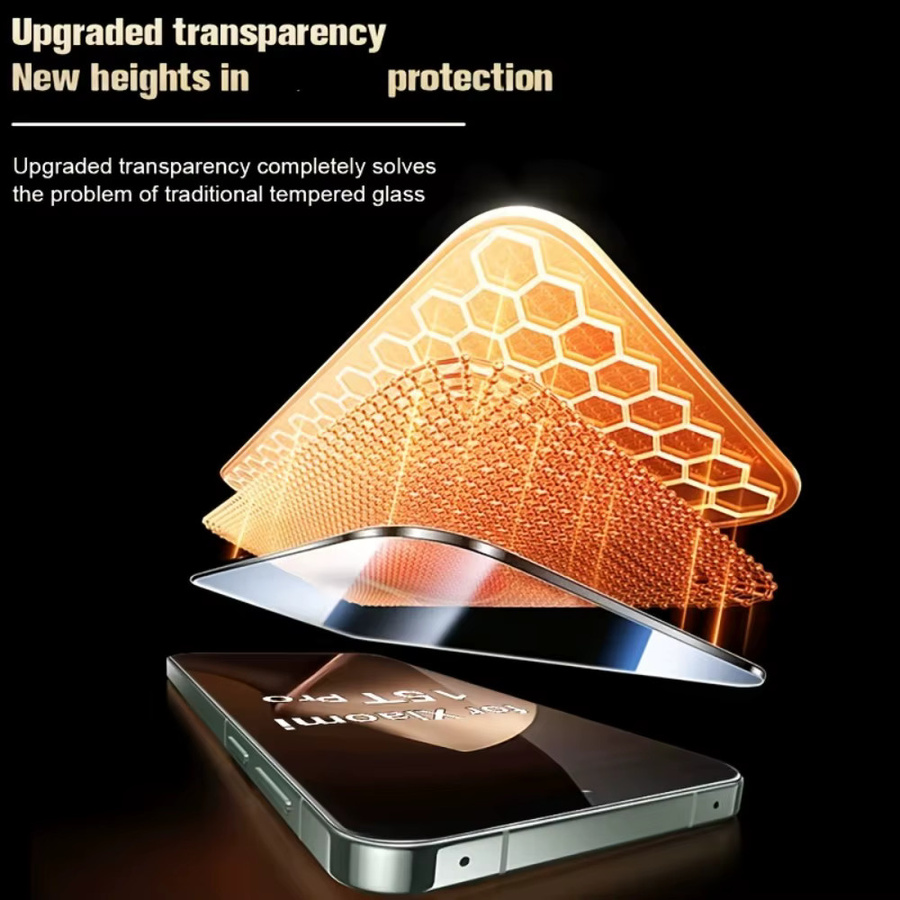 4er-Pack Displayschutzfolie aus gehärtetem Glas für Xiaomi 15T 14T 13T 12T 11T Pro und weitere Modelle, transparent - Bild 4