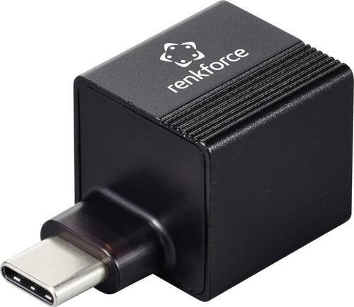 Renkforce RF-GBEA-170 USB-C Netzwerkadapter mit 1 GBit/s Ethernet/LAN in Schwarz - Bild 1