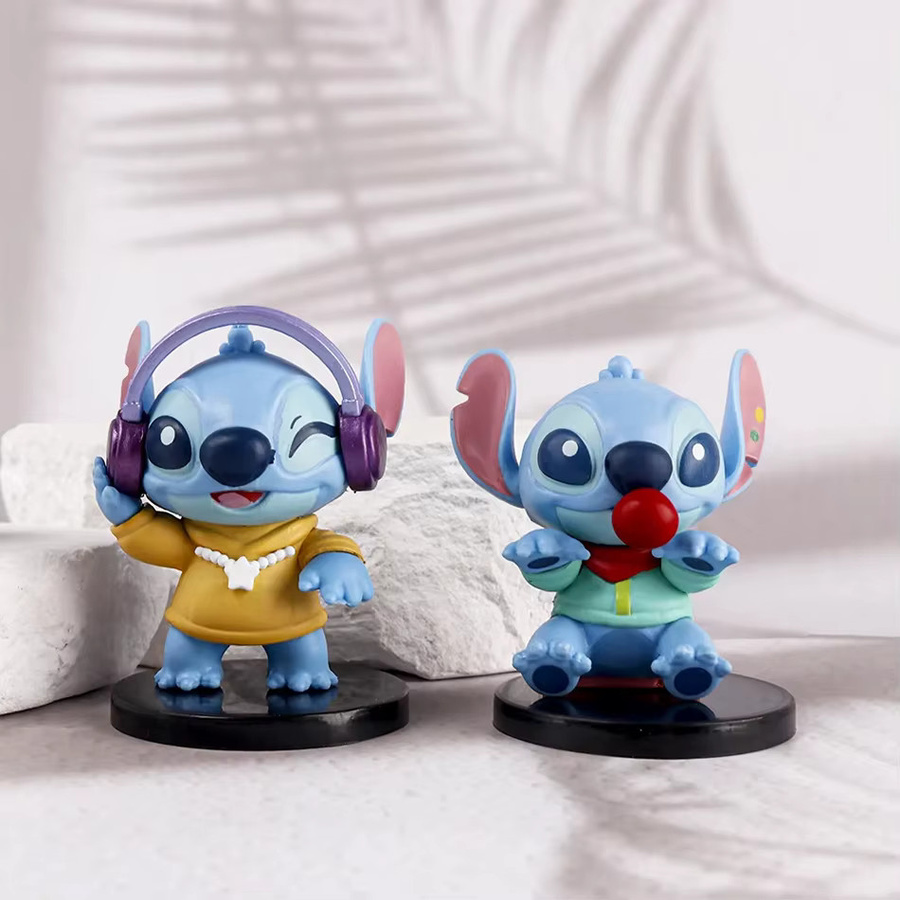 Bandai Stitch Anime Figur Music Party Series Rock Stitch aus PVC als Spielzeug und Geschenk für Kinder - Bild 3