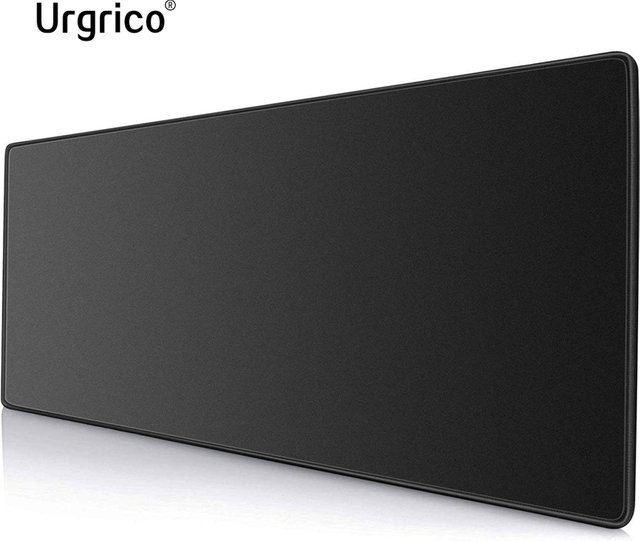 Urgrico Gaming-Mauspad Schwarz mit genähtem Rand und rutschfester Gummibasis - Bild 1