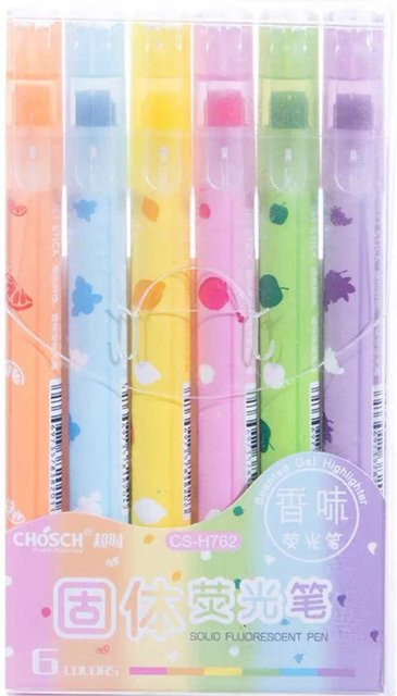 Hopk Pastell-Gel-Textmarker Set mit Duft in 6 Farben, Chisel-Spitze, ideal für Journaling und Schulbedarf - Bild 1