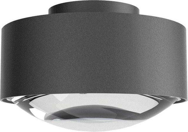 Top Light Puk Meg Maxx Plus Outdoor LED-Außenleuchte in Anthrazit und Chrom mit klarer Linse und 2800K Lichtfarbe - Bild 1