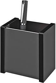Stifteköcher WEDO Black in Schwarz mattiert und glänzend aus Kunststoff, Höhe: 9,7 cm, Breite: 6,0 cm, Tiefe: 6,0 cm - Bild 1
